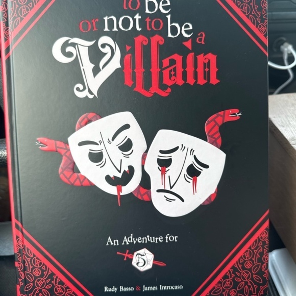 To Be or Not to Be a Villain Role Playing Game Book
